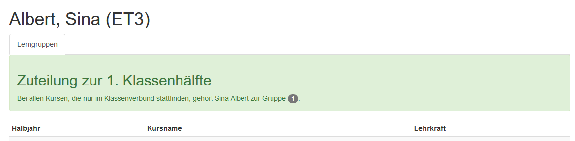 Automatische Klassenteilung Schulportal Hessen