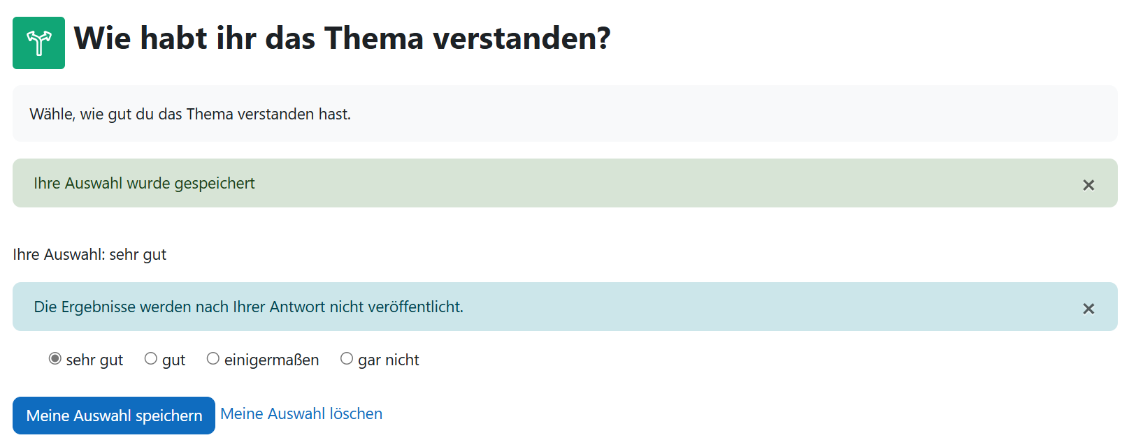 Screenshot mit der Sicht der Teilnehmenden