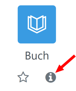Symbol zum Arbeitsmaterial Buch mit hervorgehobenem Infolink