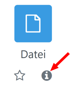 Symbol zum Material Datei mit hervorgehobenem Infolink
