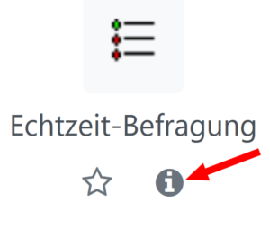 Symbol zur Aktivität Echtzeitbefragung mit hervorgehobenem Infolink