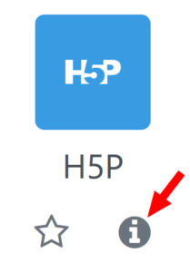 Symbol zur Aktivität H5P mit hervorgehobenem Infolink