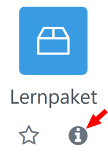 Symbol zur Aktivität Lernpaket mit hervorgehobenem Infolink