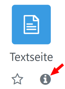 Symbol zum Material Textseite mit hervorgehobenem Infolink