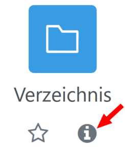 Symbol zum Material Verzeichnis mit hervorgehobenem Infolink