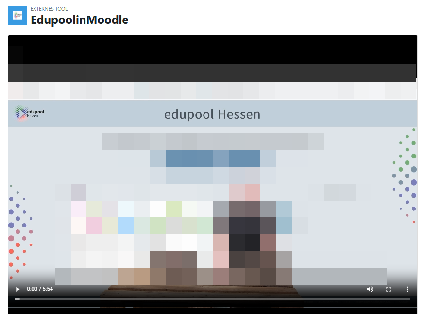 Ansicht eines über edupool eingebundenen Videos